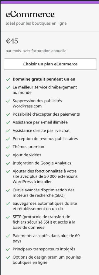 forfait WordPress eCommerce 