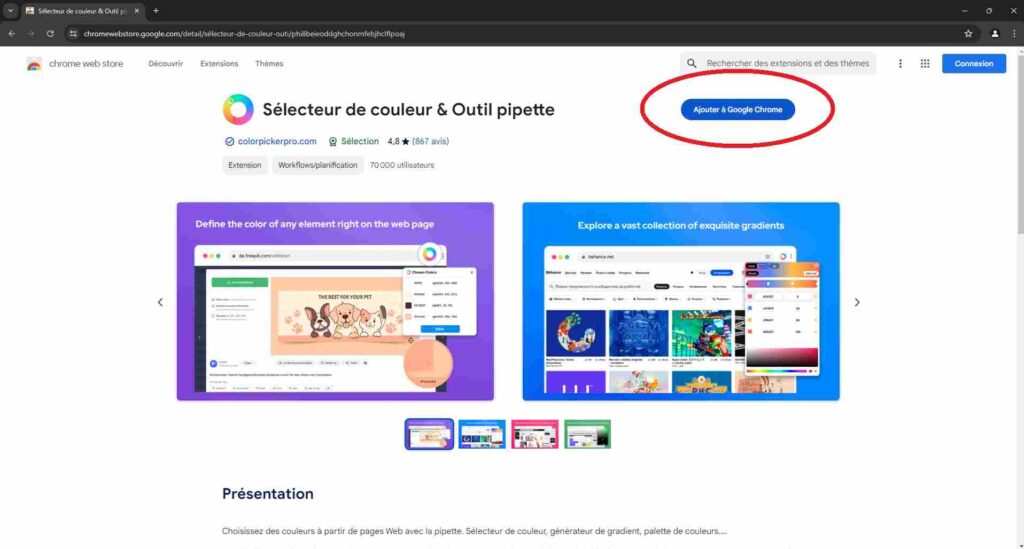 Comment utiliser la pipette de couleur en ligne