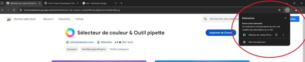 Comment utiliser la pipette de couleur en ligne