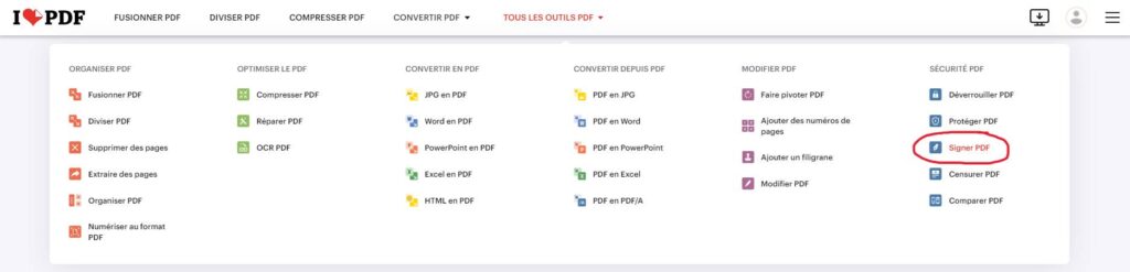 outils signer PDF