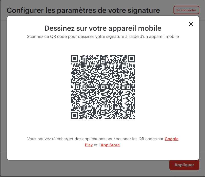 QR code de signature